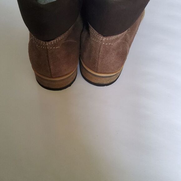 New Diba Suede Leather Brown Lace Up Ankle Boots Size 7.5 - Picture 5 of 10